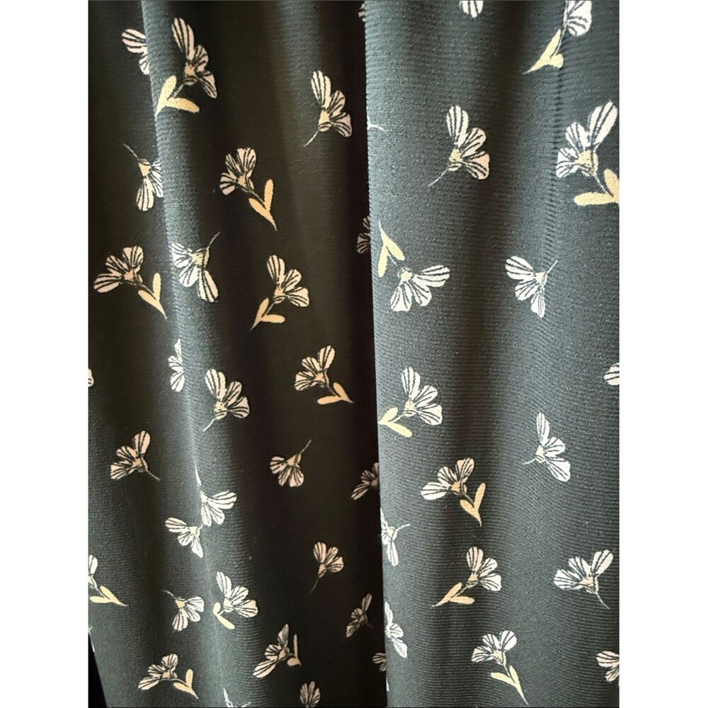 Anne Klein Black Pink Tan Floral Midi Maxi Dress Size 12 Stretch Knit Sleeveless - Picture 4 of 9